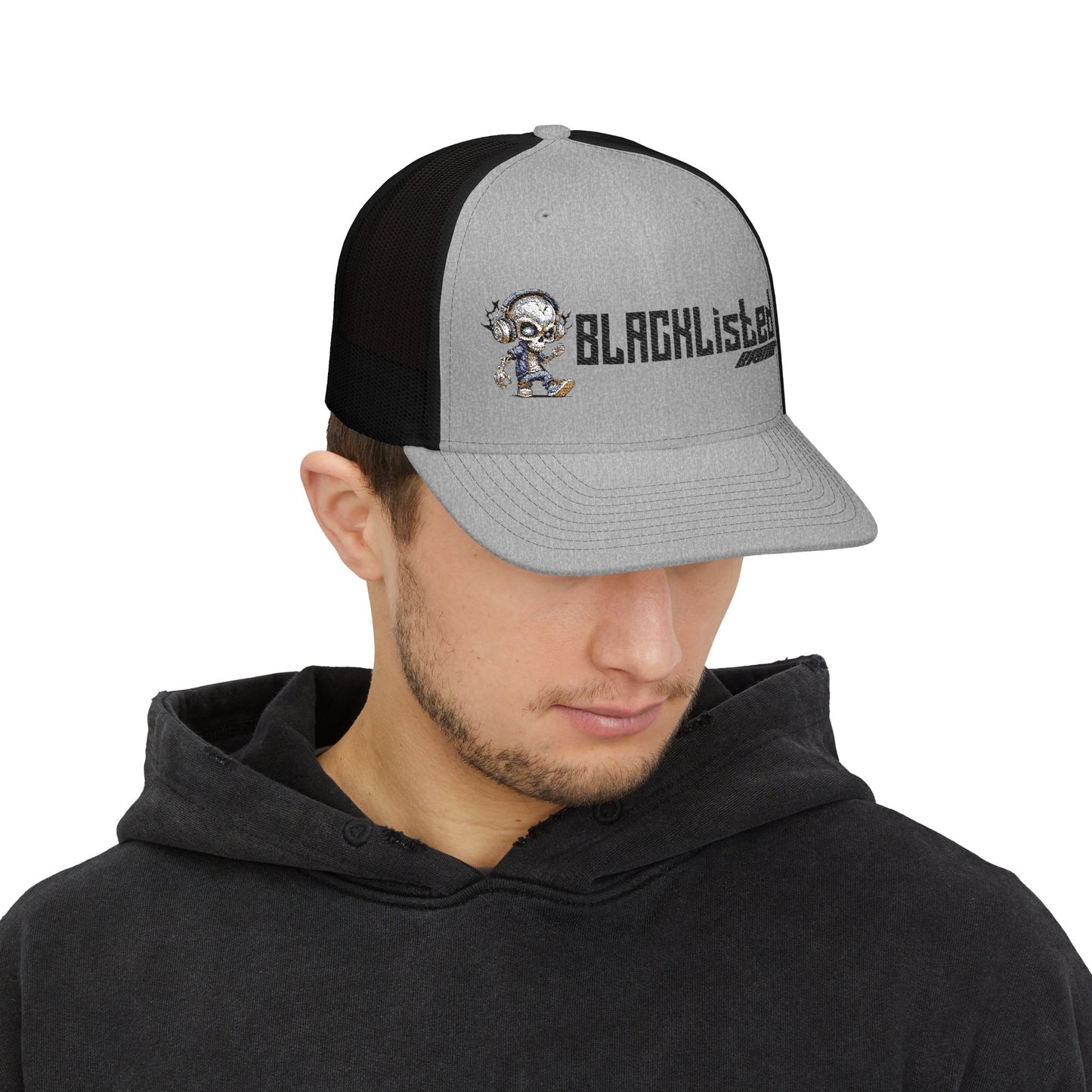 BL Logo Street Bones Embroidered Snapback Trucker Cap