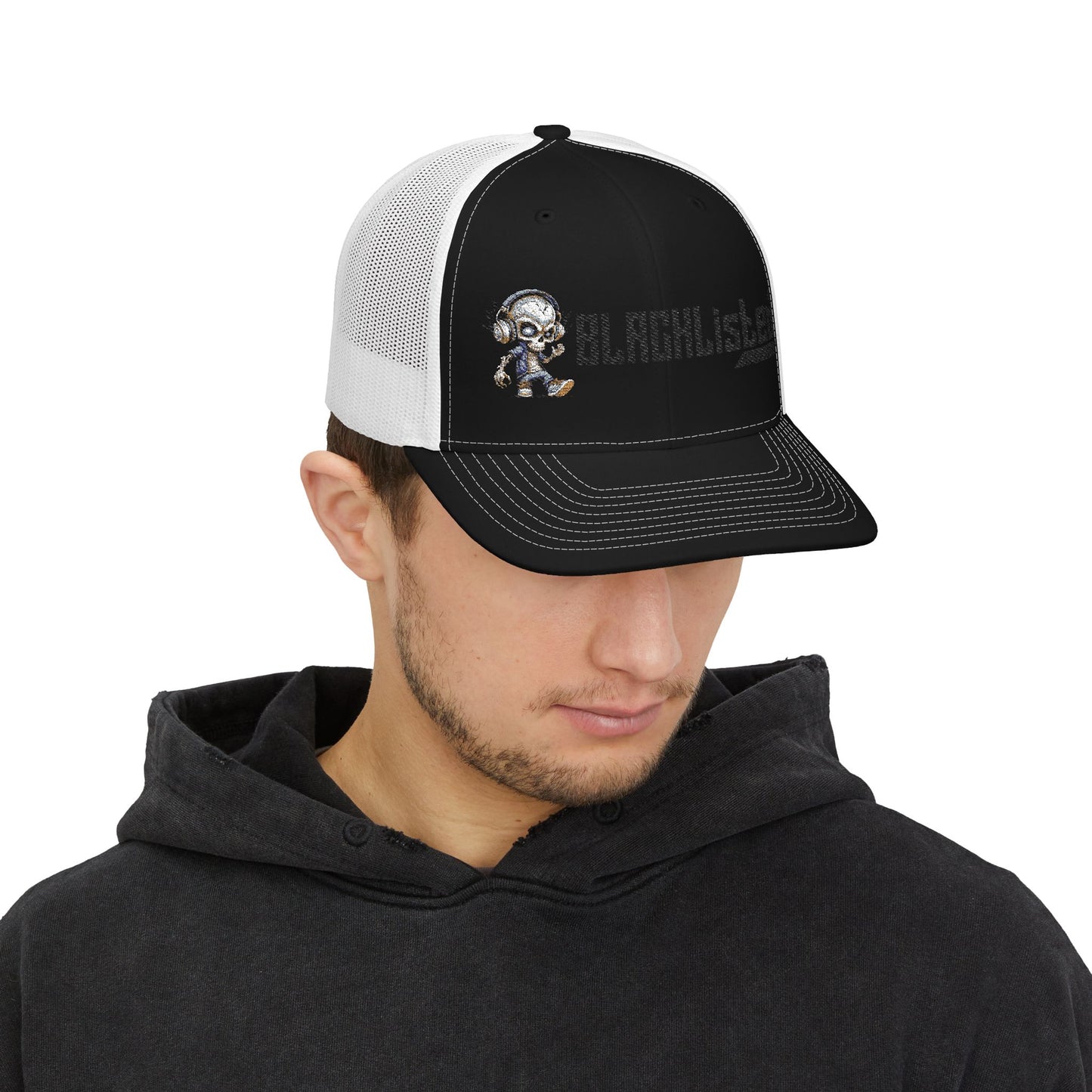BL Logo Street Bones Embroidered Snapback Trucker Cap